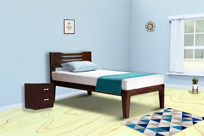 VIVDeal Teak Álvaro Single Bed